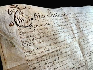 Large Vellum Document 1734