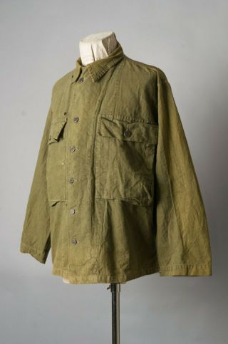 Vtg Wwii Us Army Hbt Shirt Jacket 13 Star Buttons Size 40