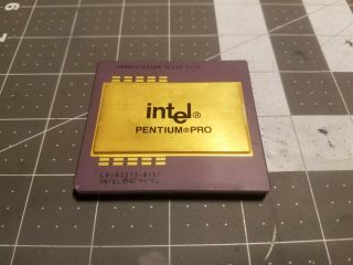 Vintage Intel Pentium Pro 200mhz 512k Cache Socket 8 Cpu