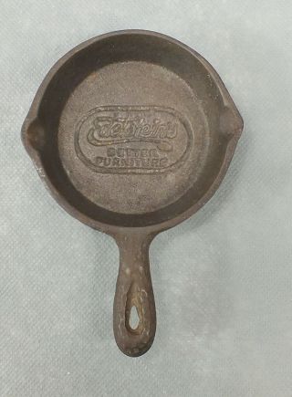 Antique Cast Iron Advertising Skillet Pan Miniature Edelstein 