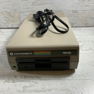Vintage Beige Commodore 1541 Disk Drive Powers On,