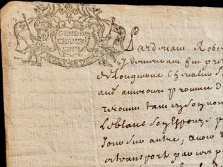 Antique Manuscript 1688 4 Pages