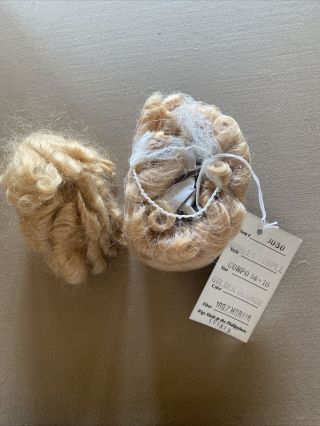 2 Mohair Wigs For Vintage Dolls.  Sizes For 11 " And 14 - 16 " Shirley Temple