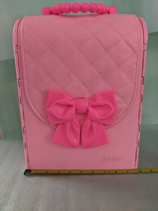Barbie House Fold & Go Travel Carry Case Bedroom Bath 1998 Mattel Pink