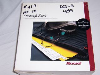Vintage Macintosh Software Microsoft Excel Version 1 1987