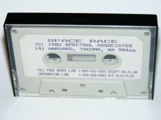 1982 Space Race Game Cassette For Trs - 80 Color Computer Spectral Associates