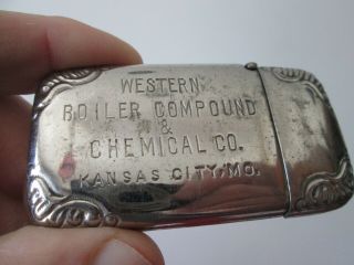 Antique Advertising Match Safe - Western Compound - Kansas City 14 - 1 Of 14