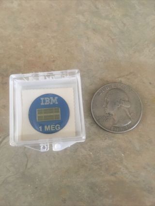 IBM 1 Meg DRAM Memory Chip (stick - on) Button resin IC 2