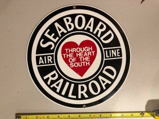 Seaboard And Atlantic Coast Railroad Train Enamel Signs (2)