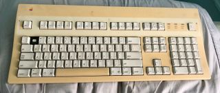 Vintage Apple Extended Keyboard Ii M3501 Mac Macintosh Color Logo 1990