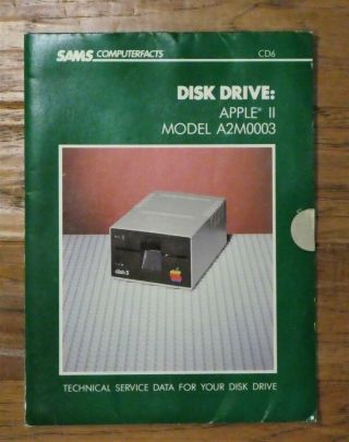 Sams Computerfacts Service Data For Apple Ii Disk Drive Model A2m0003 Cd6