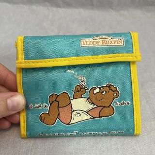 Vintage The World Of Teddy Ruxpin Wallet￼ - 1985 Teal/yellow