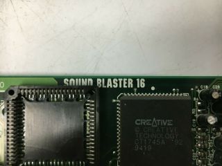 Vintage 1992 Creative Labs Sound Blaster 16 Pro PnP ISA card 2