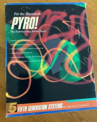 Pyro 5th Fifth Generation Systems Entertaining Screen Saver Apple Macintosh Mac
