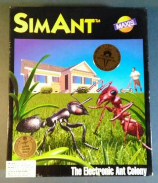 Simant Electronic Ant Colony Computer Program Maxis Will Wright 1991 3.  5 " Disks