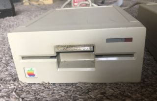 2 X Vintage Apple Ii Computer External 5.  25 Unidisk Drives A9m0104