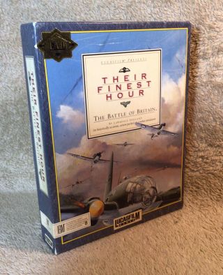 Their Finest Hour,  Lucasfilm,  Games,  Battle Of Britain,  5 1/4 Floppy Vintage Ibm