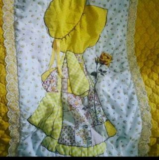Vintage Holly Hobbie Quilt Fits Twin Or Full Size
