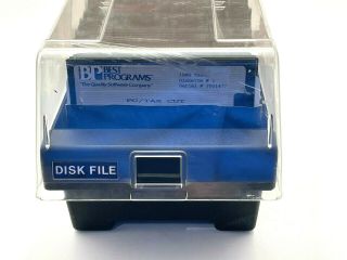 Vintage 5.  25” Floppy Disk Storage Case & 50 Computer Software Disks For Blanks