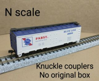 Pabst Beer Refrigerator Reefer Car N Scale Atlas White Blue Ribbon Line Brewery