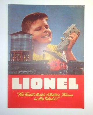 " Lionel The Finest Model Electric Trains In The World " Booklet - Price Sheet 1946