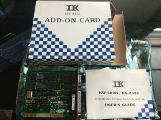 Vintage Kouwell Ibm Pc Multi I/o Card Kw - 509b Isa 8 Bit 9 Pin,  25 Pin