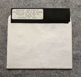 Data - Plot Apple Ii The Muse Company Vintage Computer Software Disk Dataplot 1980