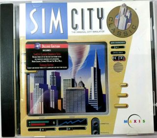 Sim City Classic - Pc Cd Rom - Deluxe Edition - For Windows 3.  1 And Windows 95