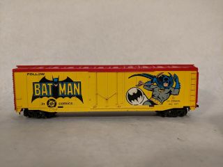 Tyco Trains - Batman Box Car - Dc Comics - Ho Scale Vintage,  Yellow Usa 1977