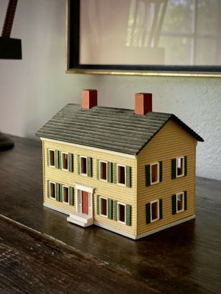 Vintage G&m Gudgel Miniature House,  Goldenrod,  1986 Signed/numbered,  1:144 Scale