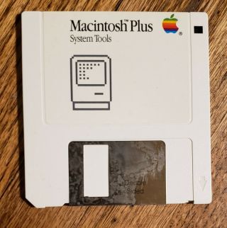 Apple Macintosh Plus System Tools 3.  5 Floppy Disk 1985