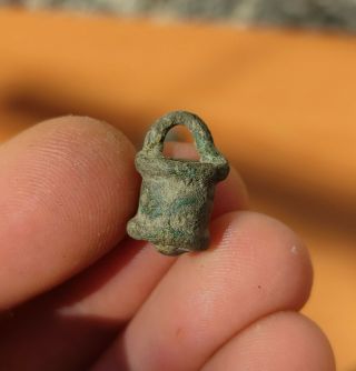 Ancient Celtic Bronze Amulet Pendant - 400/100 Bc