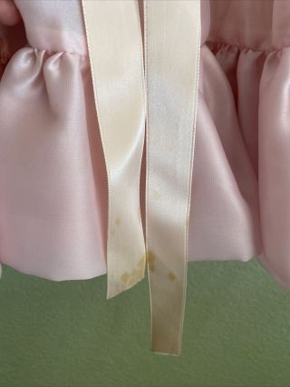 Vintage Dorissa of Miami Girls size 7 Dress High Ruffle Neck Pink Lace Detail 3