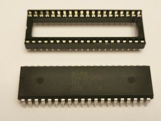 Zilog Z80 Cpu.  Z84c0010peg.  2038 Date Code.  Cmos.  10mhz. ,  Socket.