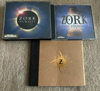 Infocom Activision Zork Nemesis,  Return To Zork & Zork Grand Inquisitor Pc Games