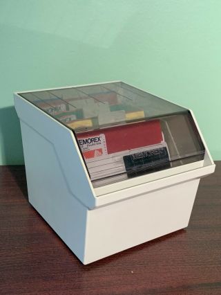 Vintage Memorex 5.  25 - Computer Floppy Disk - Storage Case - Organizer W/8 Disks