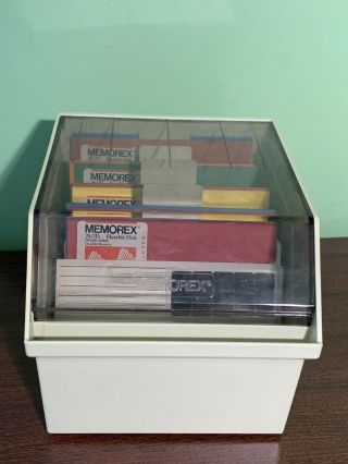 Vintage Memorex 5.  25 - Computer Floppy Disk - Storage Case - Organizer w/8 Disks 2