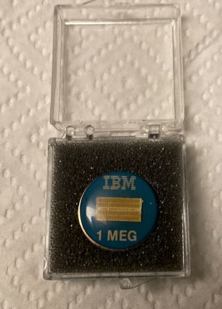 Ibm 1 Meg Dram Memory Chip (stick - On) Button Resin Ic