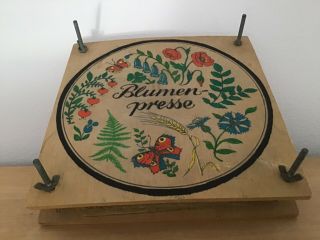 Antique Flower Press Made In Germany.  Blumenpresse