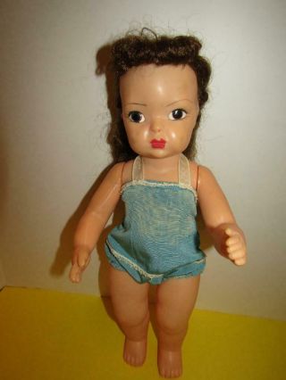 Vintage Terri Lee Brunette Doll In Swimsuit 1950 