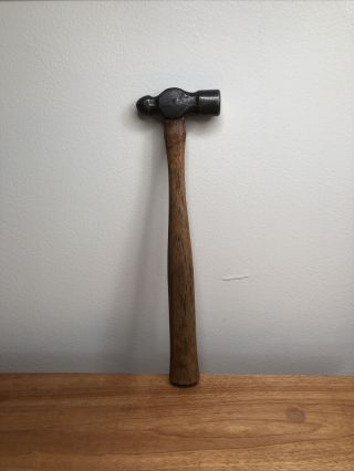 Antique Vintage Plumb Ball Peen Hammer 10.  8 Oz.  Including Wood Handle