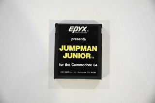 Epyx Jumpman Junior Commodore C64 Cmd 64 C128 Video Game Cartridge