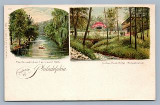 Pre - 1898 Pioneer Mail Card Philadelphia Pa Indian Rock Hotel Antique Postcard