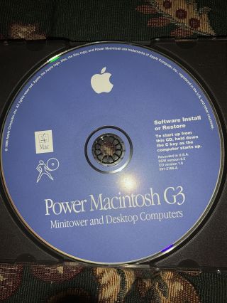 Macintosh Operating System Install Cd : Mac Os 8.  5 Power Macintosh G3 Restore