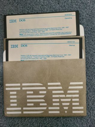 Ibm Dos 3.  30 Operating System & Start Up 5.  25 " Floppy Disks