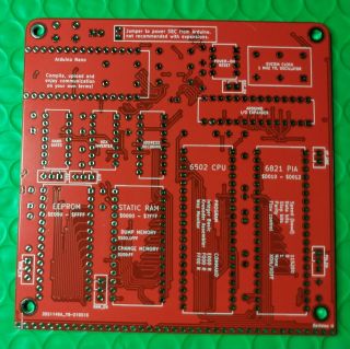 Apple I Clone RC6502 PCB PC Board - DIY 6502 SBC Computer UM6502 SY6502 65C02 2