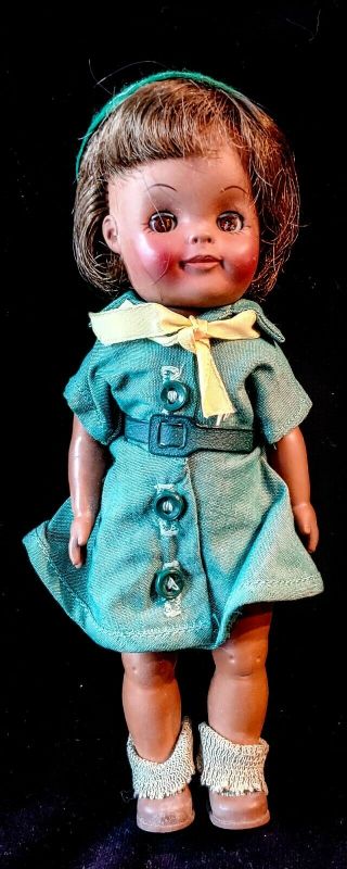 Vintage African American Girl Scout Doll By Effanbee 1965