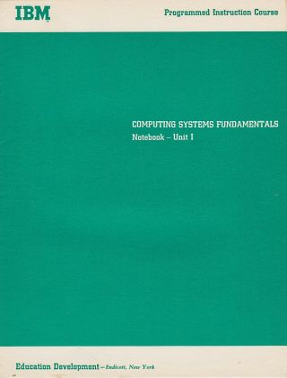 Vintage Rare: Ibm Computing System Fundamentals - Course - Incomplete - 1967