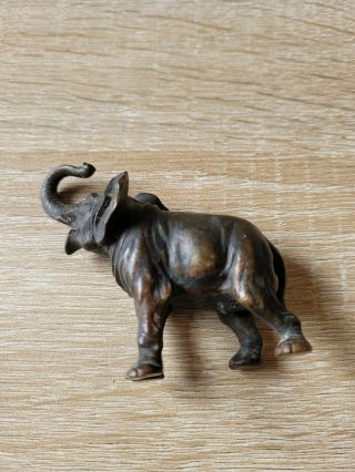Antique Bronze Small Elephant Victorian Period Heavy Over 160 Grammes