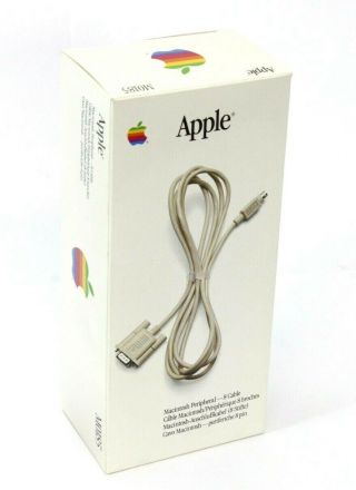 Nos " Vintage " Apple Macintosh M0185 " Peripheral - 8 Cable "